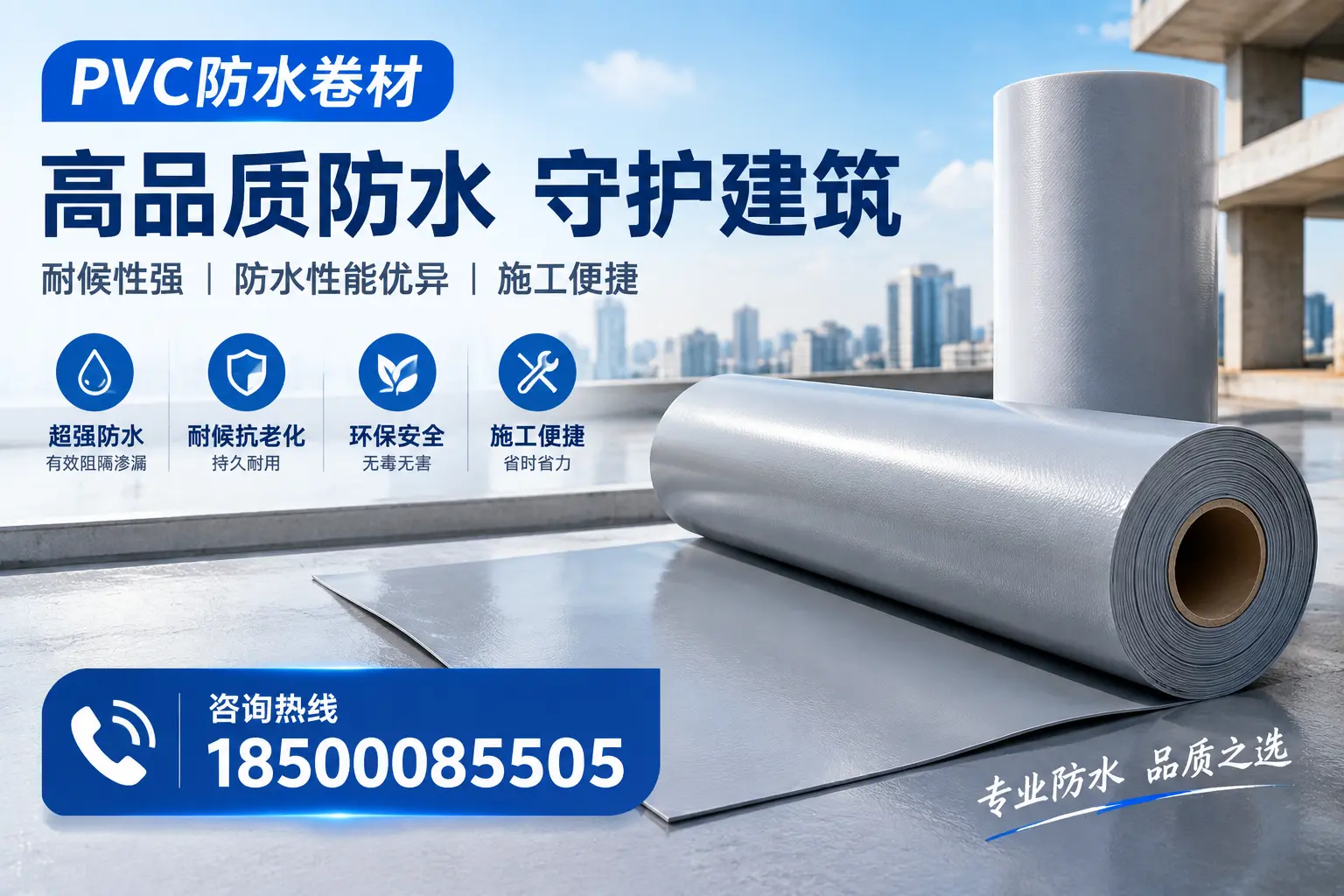 PVC防水卷材的防水效果评测，适合梧州的科学依据